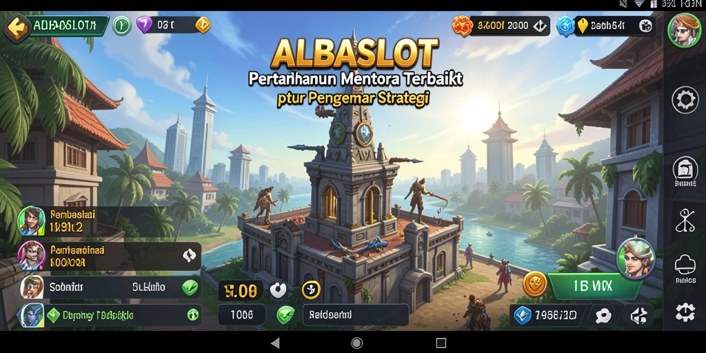 Tampilan gameplay seru dari ALBASLOT yang penuh strategi.