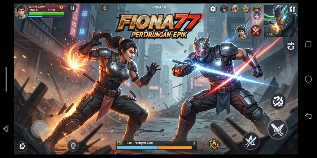 Tangkapan layar FIONA77 menampilkan aksi seru dalam permainan.