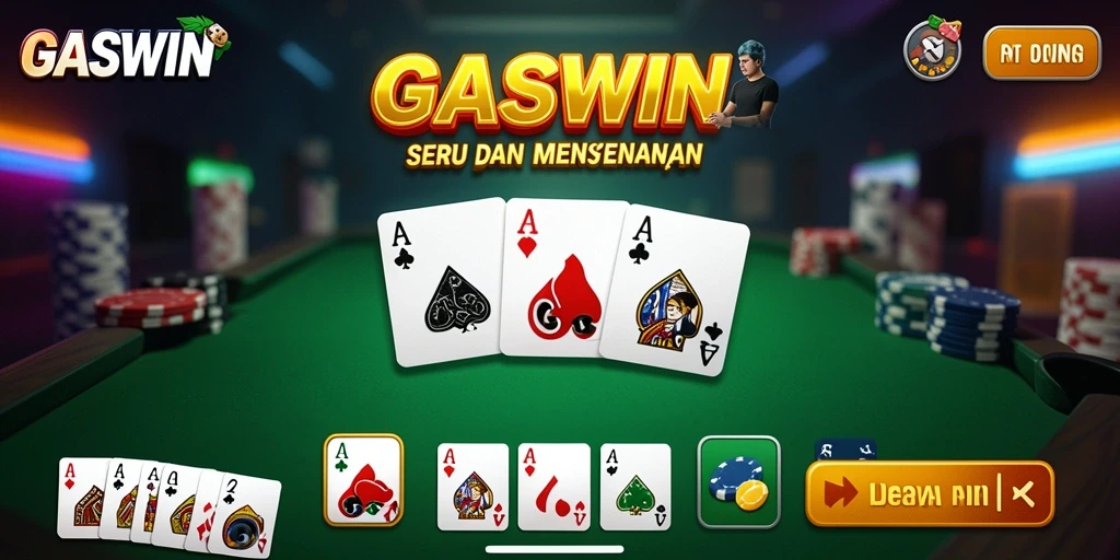 Tampilan gameplay GASWIN yang menarik dalam permainan Domino.