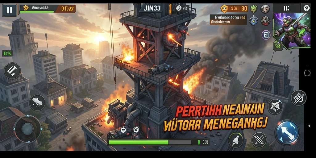 Screenshot dari gameplay JIN33 yang mendebarkan dalam Tower Defense.