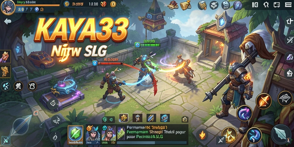 Screenshot utama KAYA33 menampilkan aksi strategis dan interaksi gameplay SLG.