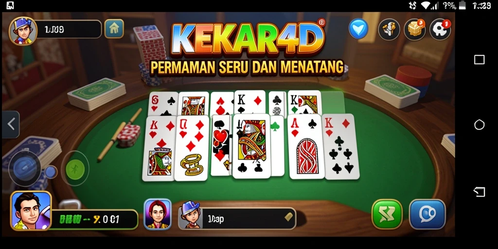 Tampilan gameplay seru dalam KEKAR4D yang menampilkan aksi Domino.