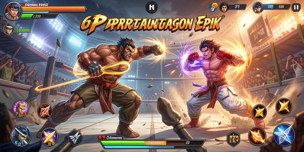 Tangkapan layar L777 menampilkan pertarungan epik antar karakter.