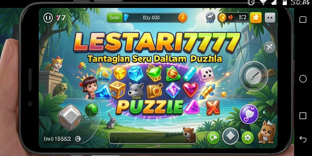 Screenshot gameplay LESTARI777 yang menunjukkan serunya menyusun puzzle.