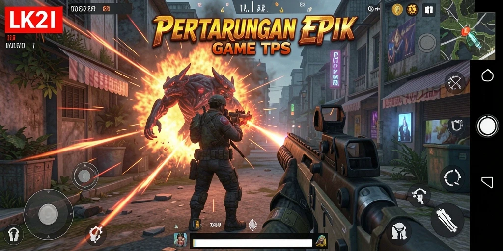 Tangkapan layar gameplay TPS LK21 yang intens dan seru.