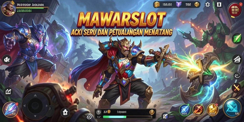 Tangkapan layar gameplay MAWARSLOT menunjukkan aksi seru dalam pertarungan.