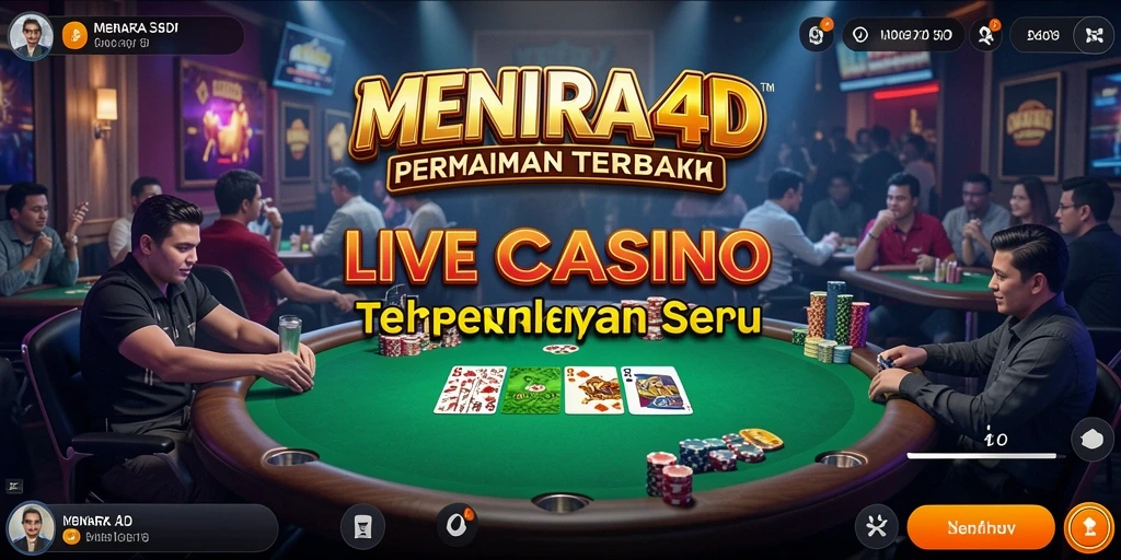 Tampilan gameplay Live Casino MENARA4D yang seru dan interaktif.