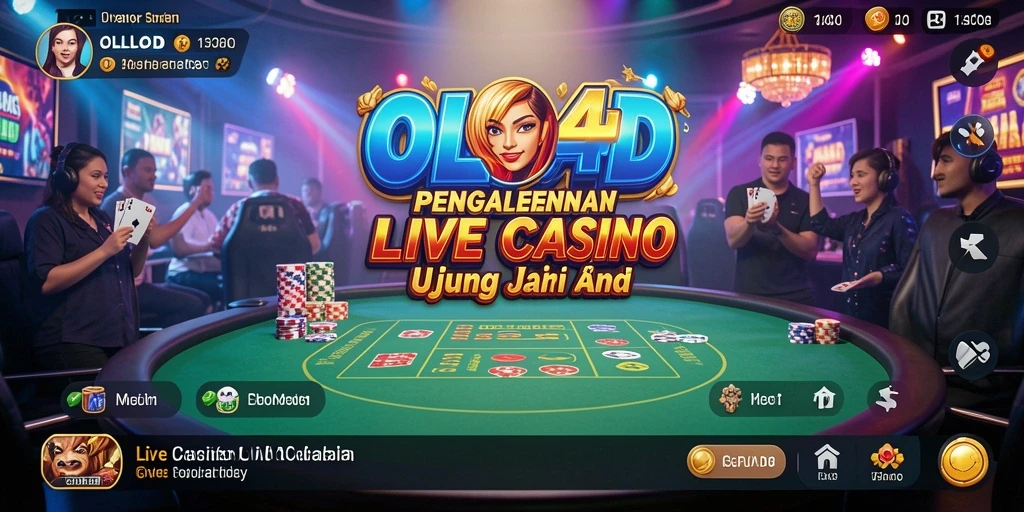 Screenshot gameplay OLLO4D menampilkan dealer langsung dalam aksi permainan.
