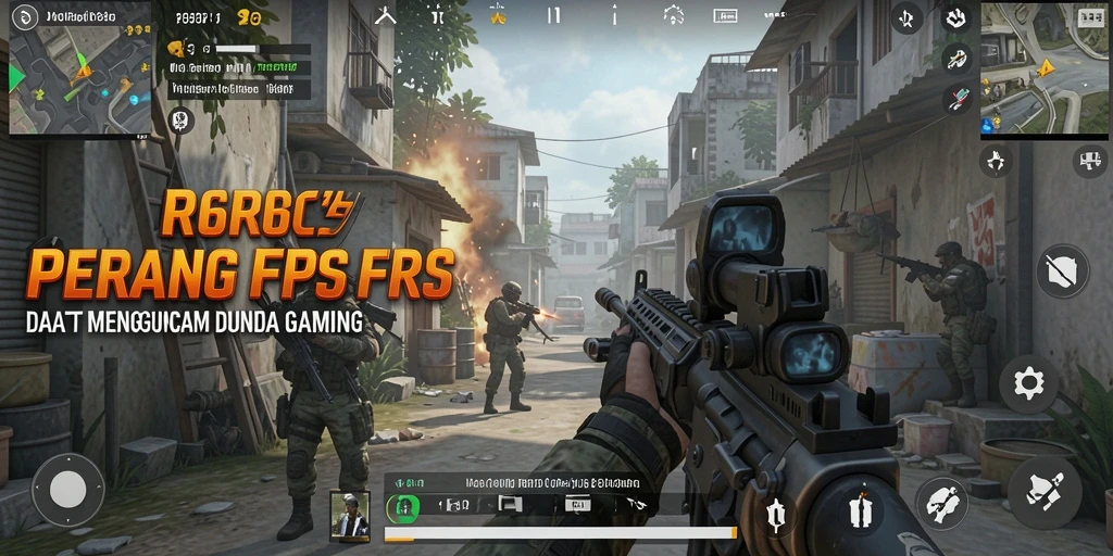 Gameplay seru R6R6 dengan aksi tembak-menembak yang intens.