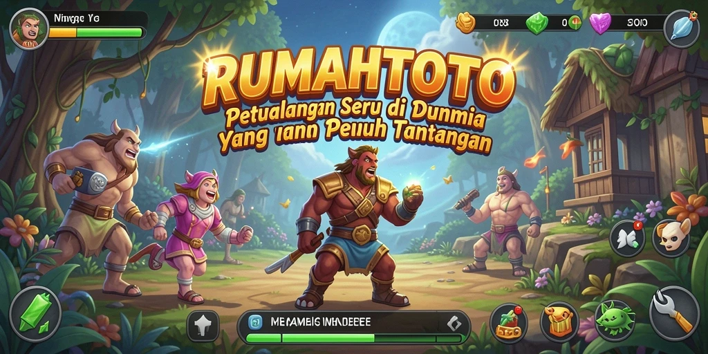 Gameplay seru di RUMAHTOTO saat menjelajahi dunia petualangan.