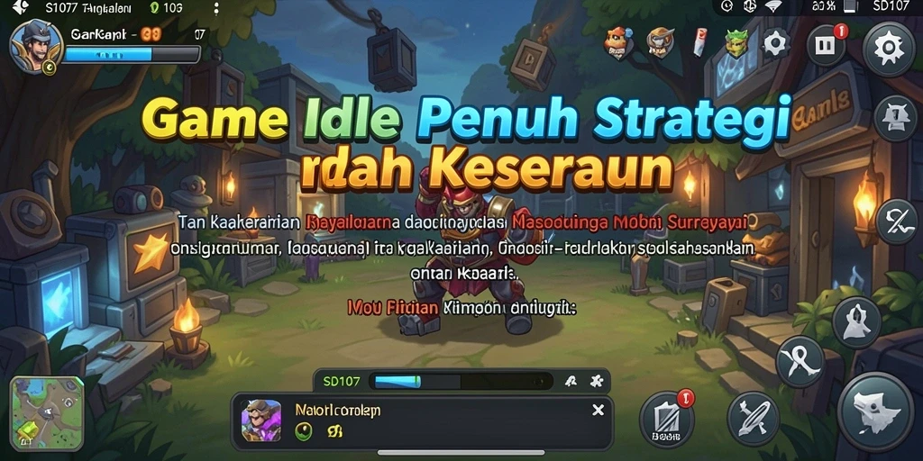 Screenshot gameplay SD107 yang menampilkan serunya permainan Idle.