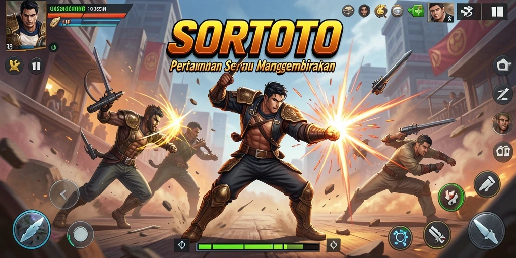 Gameplay intens dengan pertarungan seru di SORTOTO.